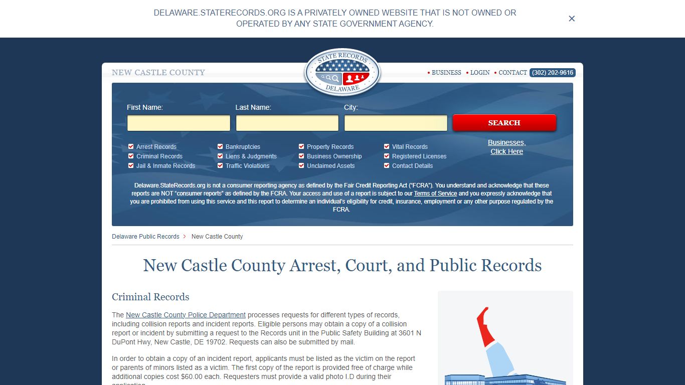 New Castle County Arrest, Court, and Public Records