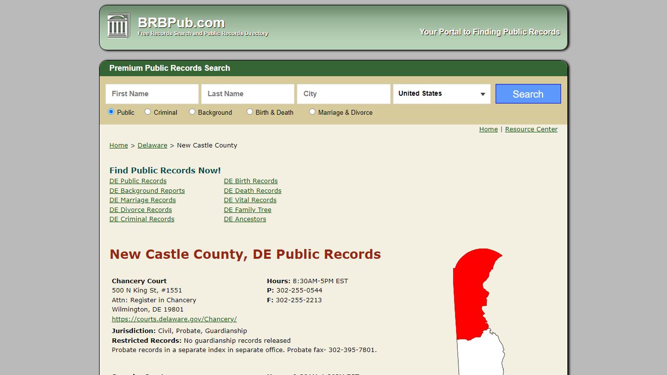 New Castle County, DE Public Records - BRB Pub