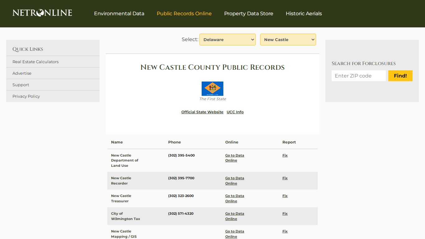 New Castle County Public Records - NETROnline.com